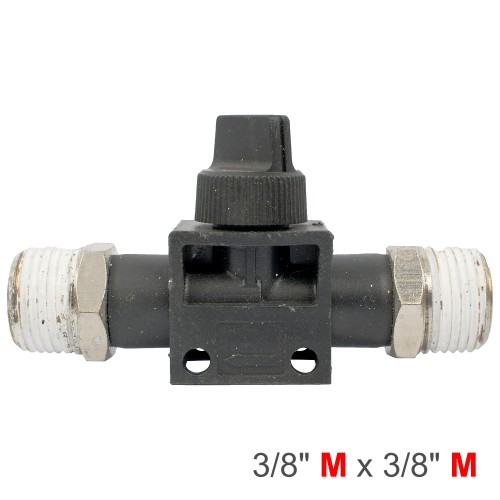 PU HOSE FITTING VALVE 3/8"M X 3/8"M