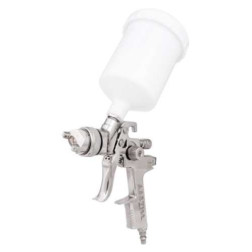SPRAY GUN HVLP GRAVITY 1.4MM S/S NOZZLE & NEEDLE WITH PLASTIC CUP