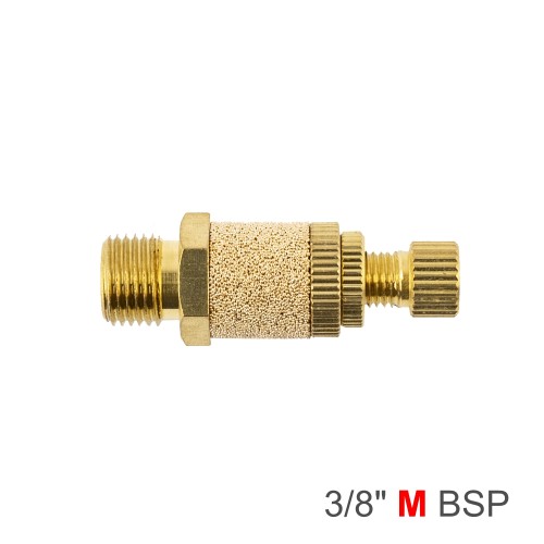 FLOW CONTROL SILENCER BRASS 3/8" M