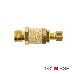 FLOW CONTROL SILENCER BRASS 1/8" M FLOW CONTROL SILENCER BRASS 1/8" M