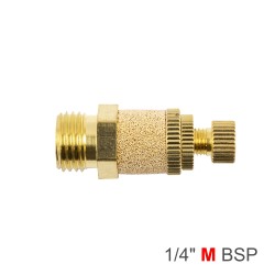 FLOW CONTROL SILENCER BRASS 1/4" M FLOW CONTROL SILENCER BRASS 1/4" M