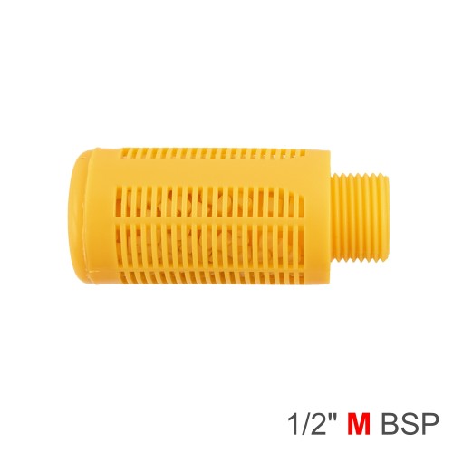 PLASTIC BREATHER SILENCER 1/2" M ORANGE