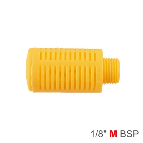 PLASTIC BREATHER SILENCER 1/8" M ORANGE