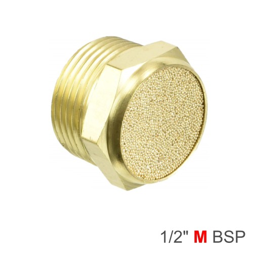 MUFFLER BRASS FLAT 1/2" MALE