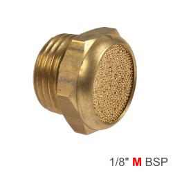 MUFFLER BRASS FLAT 1/8" MALE MUFFLER BRASS FLAT 1/8" MALE
