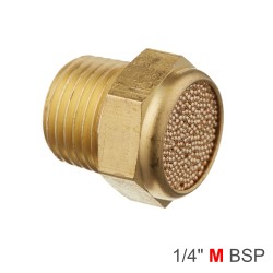 MUFFLER BRASS FLAT 1/4" MALE MUFFLER BRASS FLAT 1/4" MALE