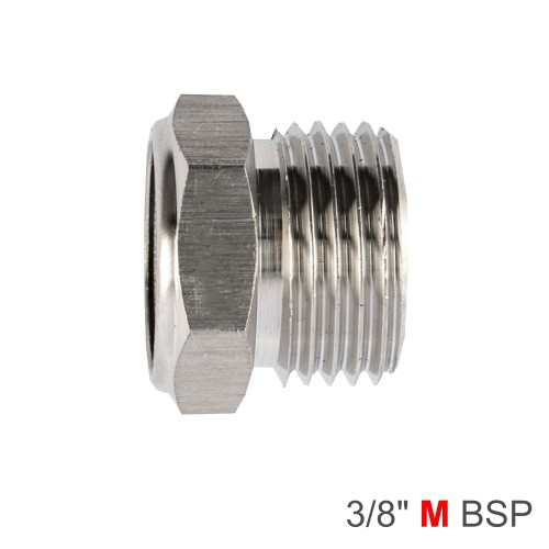 MUFFLER METAL FLAT 3/8" MALE