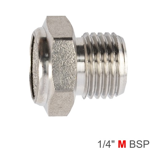 MUFFLER METAL FLAT 1/4" MALE