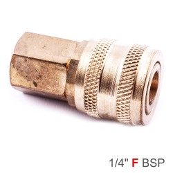 QUICK COUPLER ARO STYLE BRASS N/PLATED 1/4" FEMALE QUICK COUPLER ARO STYLE BRASS N/PLATED 1/4" FEMALE