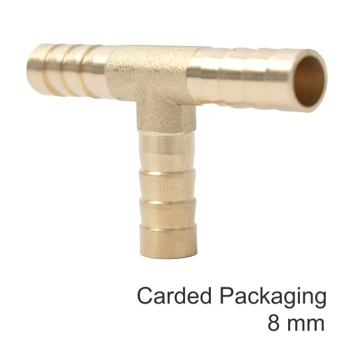 T TYPE HOSE CONNECTOR 8MM 1PCE BLISTER