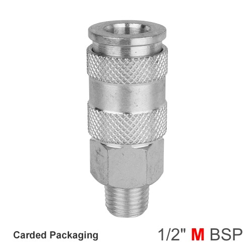 QUICK COUPLER UNIVERSAL 1/2" MALE 1PC PACK