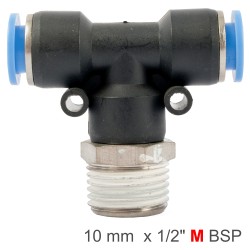 PU HOSE FITTING TEE 10MM-1/2 M PU HOSE FITTING TEE 10MM-1/2 M