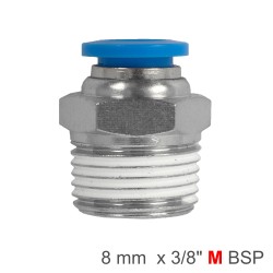 PU HOSE FITTING STRAIGHT STUD 8MM-3/8 M PU HOSE FITTING STRAIGHT STUD 8MM-3/8 M