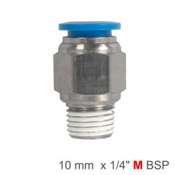 PU HOSE FITTING STRAIGHT STUD 10MM-1/4 M PU HOSE FITTING STRAIGHT STUD 10MM-1/4 M