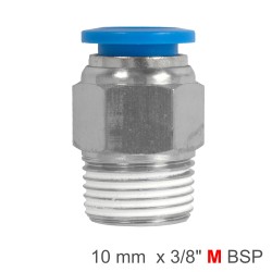 PU HOSE FITTING STRAIGHT STUD 10MM-3/8 M PU HOSE FITTING STRAIGHT STUD 10MM-3/8 M