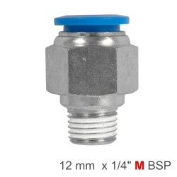 PU HOSE FITTING STRAIGHT STUD 12MM-1/4 M PU HOSE FITTING STRAIGHT STUD 12MM-1/4 M