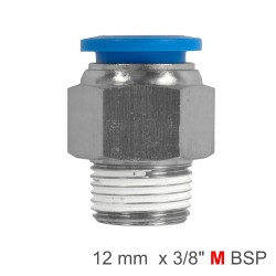 PU HOSE FITTING STRAIGHT STUD 12MM-3/8 M PU HOSE FITTING STRAIGHT STUD 12MM-3/8 M