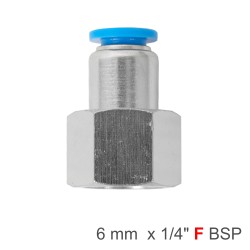 PU HOSE FITTING STRAIGHT STUD 6MM-1/4 F PU HOSE FITTING STRAIGHT STUD 6MM-1/4 F