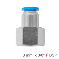 PU HOSE FITTING STRAIGHT STUD 8MM-3/8 F PU HOSE FITTING STRAIGHT STUD 8MM-3/8 F