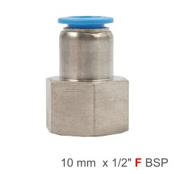 PU HOSE FITTING STRAIGHT STUD 10MM-1/2 F PU HOSE FITTING STRAIGHT STUD 10MM-1/2 F