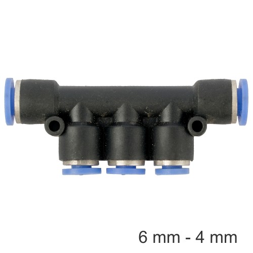PU HOSE FITTING MANIFOLD 6MM-4MM
