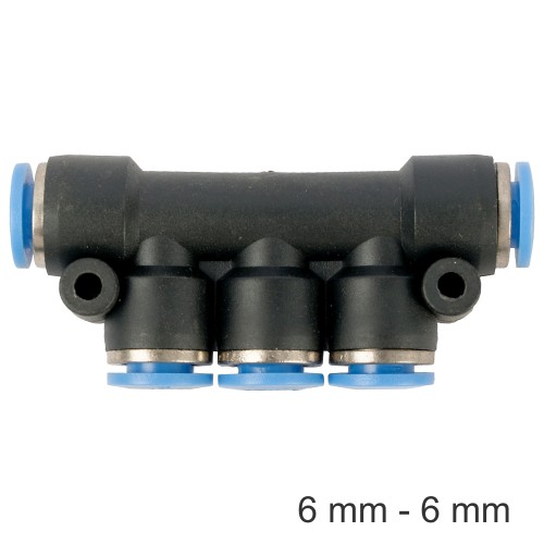 PU HOSE FITTING MANIFOLD 6MM-6MM