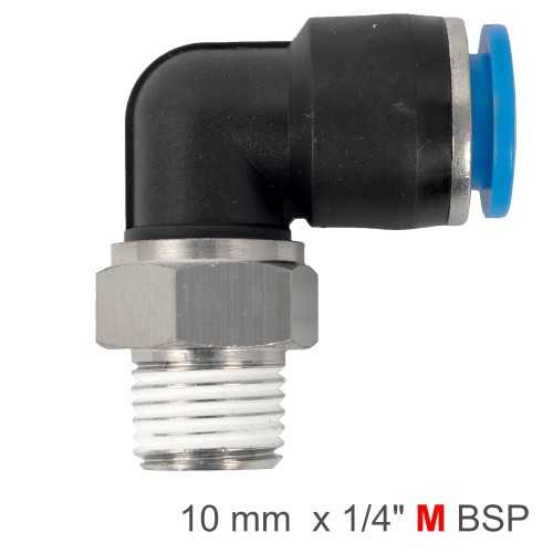 PU HOSE FITTING ELBOW 10MM-1/4 M