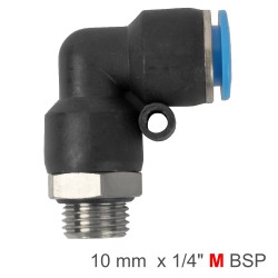 PU HOSE FITTING ELBOW W/O-RING 10MM-1/4 M PU HOSE FITTING ELBOW W/O-RING 10MM-1/4 M