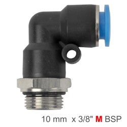 PU HOSE FITTING ELBOW W/O-RING 10MM-3/8 M PU HOSE FITTING ELBOW W/O-RING 10MM-3/8 M