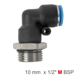 PU HOSE FITTING ELBOW W/O-RING 10MM-1/2M PU HOSE FITTING ELBOW W/O-RING 10MM-1/2M