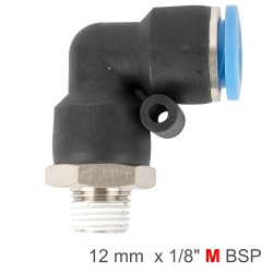 ELBOW 12MM-1/8 M PU HOSE FITTING ELBOW 12MM-1/8 M PU HOSE FITTING
