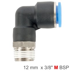 ELBOW 12MM-3/8 M PU HOSE FITTING ELBOW 12MM-3/8 M PU HOSE FITTING