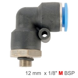 ELBOW W/O-RING 12MM-1/8 M PU HOSE FITTING ELBOW W/O-RING 12MM-1/8 M PU HOSE FITTING