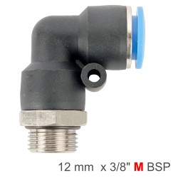 ELBOW W/O-RING 12MM-3/8 M PU HOSE FITTING ELBOW W/O-RING 12MM-3/8 M PU HOSE FITTING