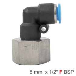 PU HOSE FITTING ELBOW 8MM-1/2 F PU HOSE FITTING ELBOW 8MM-1/2 F