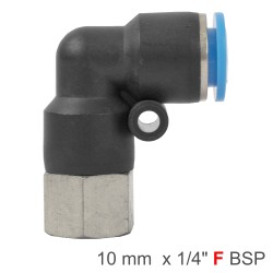 PU HOSE FITTING ELBOW 10MM-1/4 F