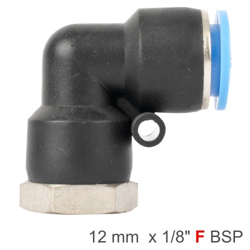 PU HOSE FITTING ELBOW 12MM-1/8 F