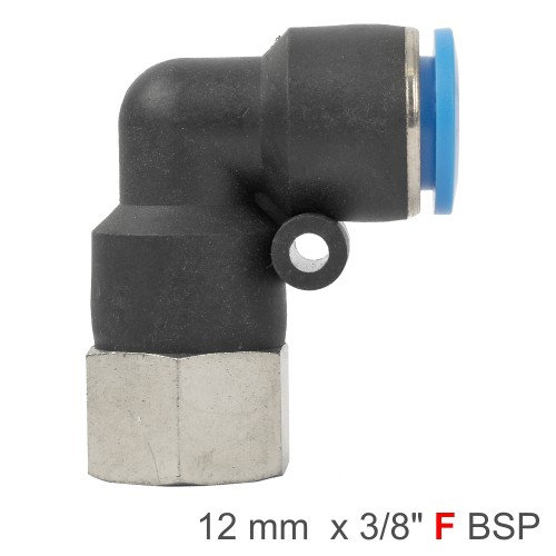 PU HOSE FITTING ELBOW 12MM-3/8 F