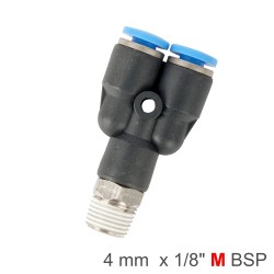 PU HOSE FITTING Y JOINT 4MM-1/8 M