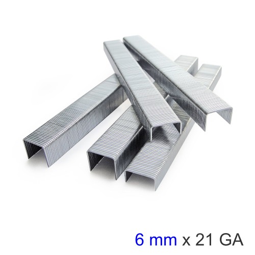 STAPLES 6MM 21 GAUGE 5000 PER BOX