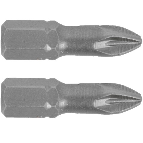 POZI.2 X 25MM INS.BIT 2/CARD