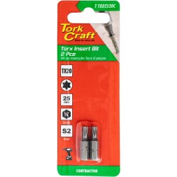 TORX TX 20 CLASSIC BIT 25MM 2PC CARDED TORX TX 20 CLASSIC BIT 25MM 2PC CARDED