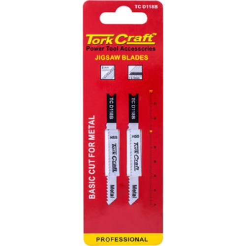 U-SHANK JIGSAW BLADE 12TPI METAL 2MM 2PC