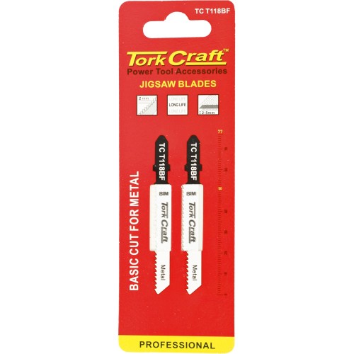 U-SHANK JIGSAW BLADE 12TPI METAL 2MM 2PC