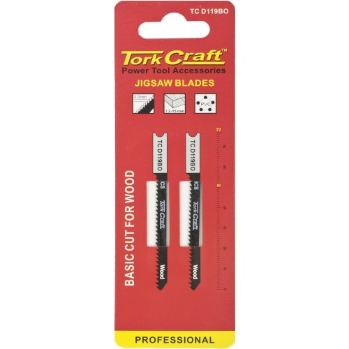 U-SHANK JIGSAW BLADE 12TPI WOOD 2MM 2PC U-SHANK JIGSAW BLADE 12TPI WOOD 2MM 2PC