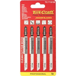 T-SHANK JIGSAW BLADE FOR WOOD 2.5MM 10TPI 100MM 5PC T-SHANK JIGSAW BLADE FOR WOOD 2.5MM 10TPI 100MM 5PC