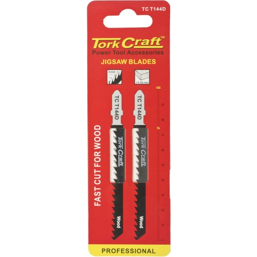 T-SHANK JIGSAW BLADE FAST CUT FOR WOOD 4MM 6TPI 2PC