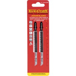 T-SHANK JIGSAW BLADE FOR HARD/SOFTWOOD/LAMINATE 3MM 8TPI 116MM 2PC T-SHANK JIGSAW BLADE FOR HARD/SOFTWOOD/LAMINATE 3MM 8TPI 116MM 2PC