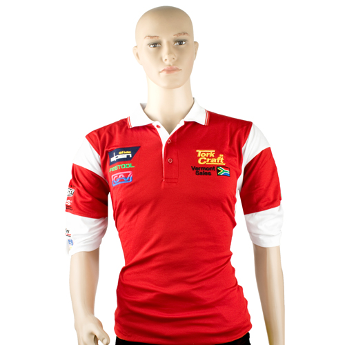 VERMONT MENS  GOLF SHIRT RED 4XL