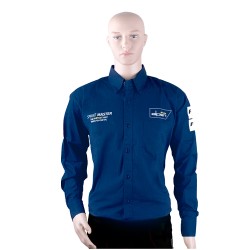 ALPEN SPRINT MASTER MENS NAVY BLUE COTTON SHIRT SMALL